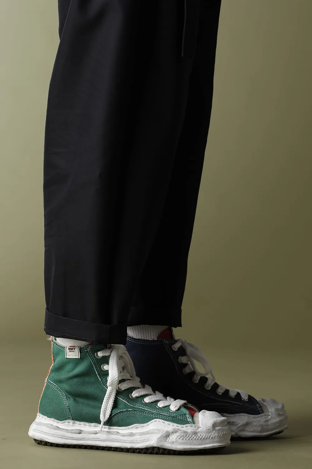 -HANK high- original distressed effect sole canvas High-Top sneakers Multi