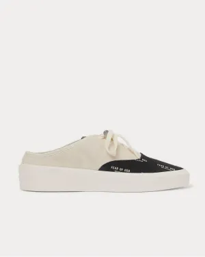 101 Suede and Logo-Print Canvas Backless  Stone low top sneakers