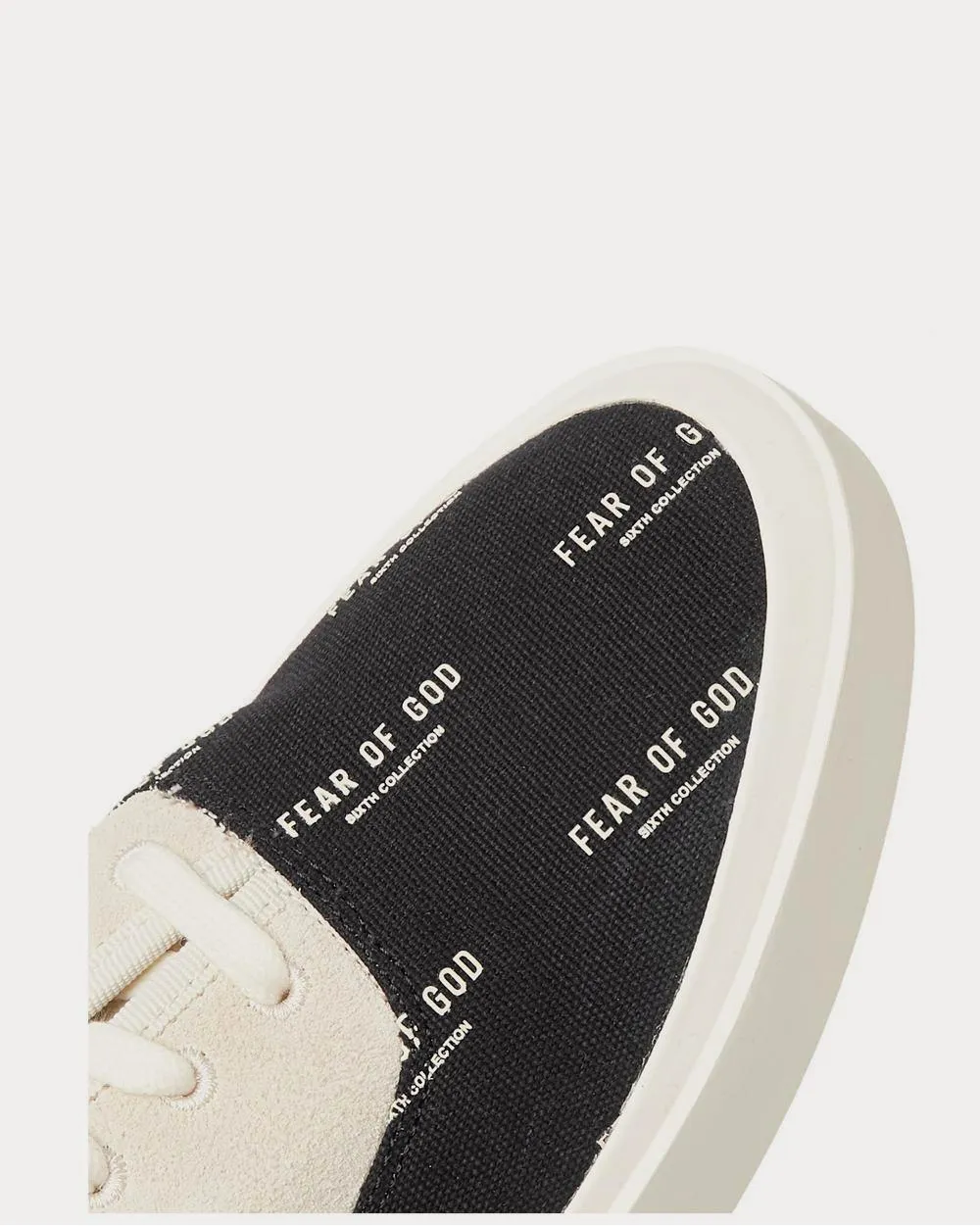 101 Suede and Logo-Print Canvas Backless  Stone low top sneakers