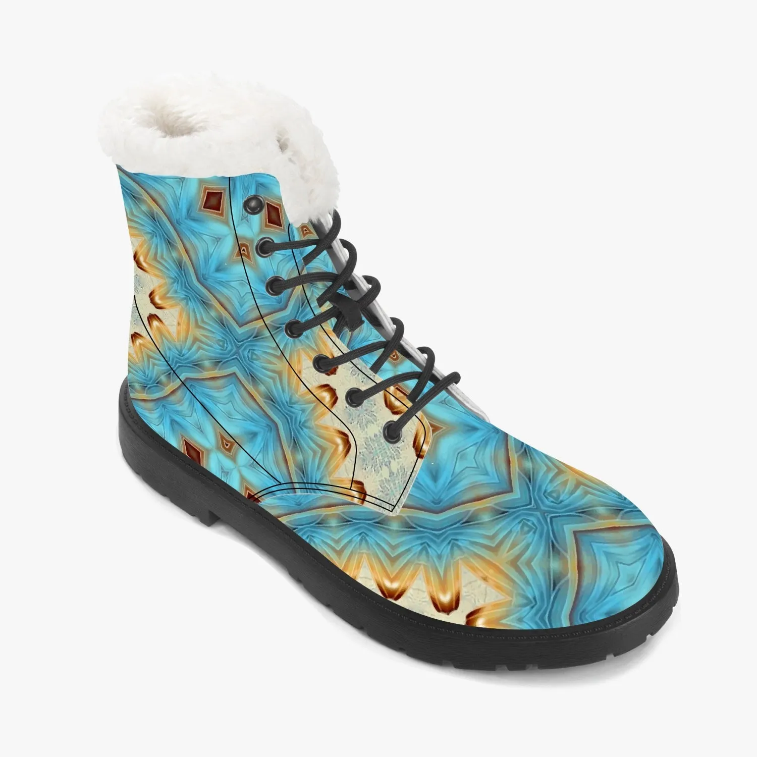 241. Faux Fur Leather Boots