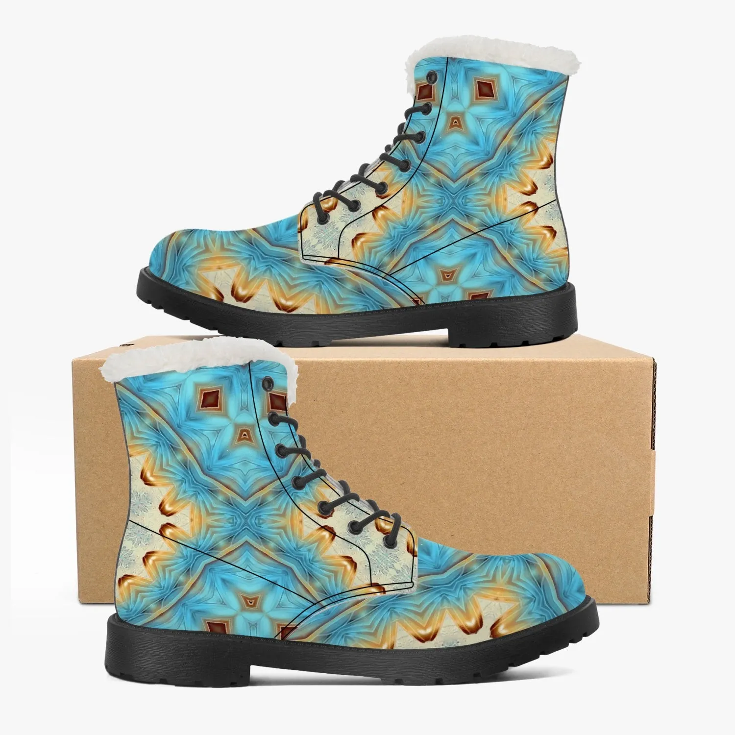 241. Faux Fur Leather Boots