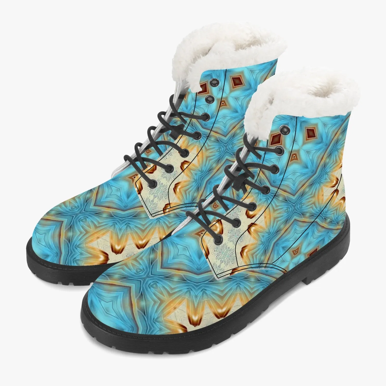 241. Faux Fur Leather Boots