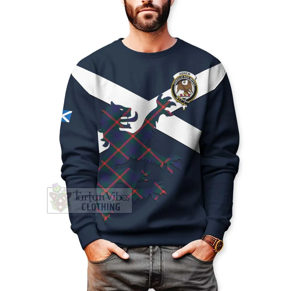 Agnew Tartan Lion Rampant Sweatshirt  Proudly Display Your Heritage with Alba Gu Brath and Clan Name