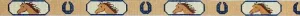Alternating Horse Head & Shoes Belt - Camel