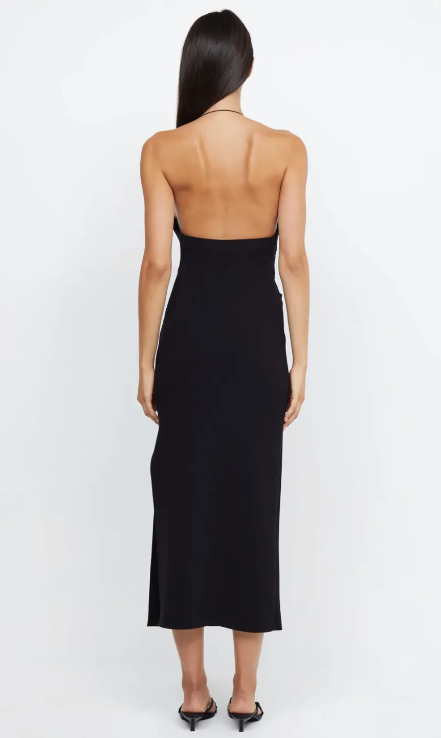 Andy Asym Midi Dress - Black