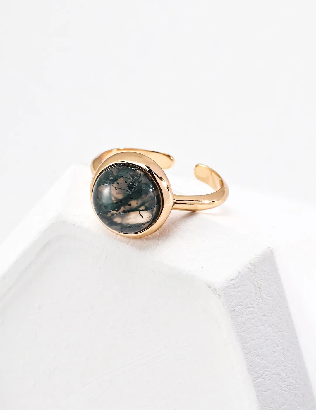 Aquatic Agate Ring