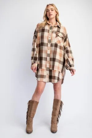 Autumn Plaid Bohemian Dress