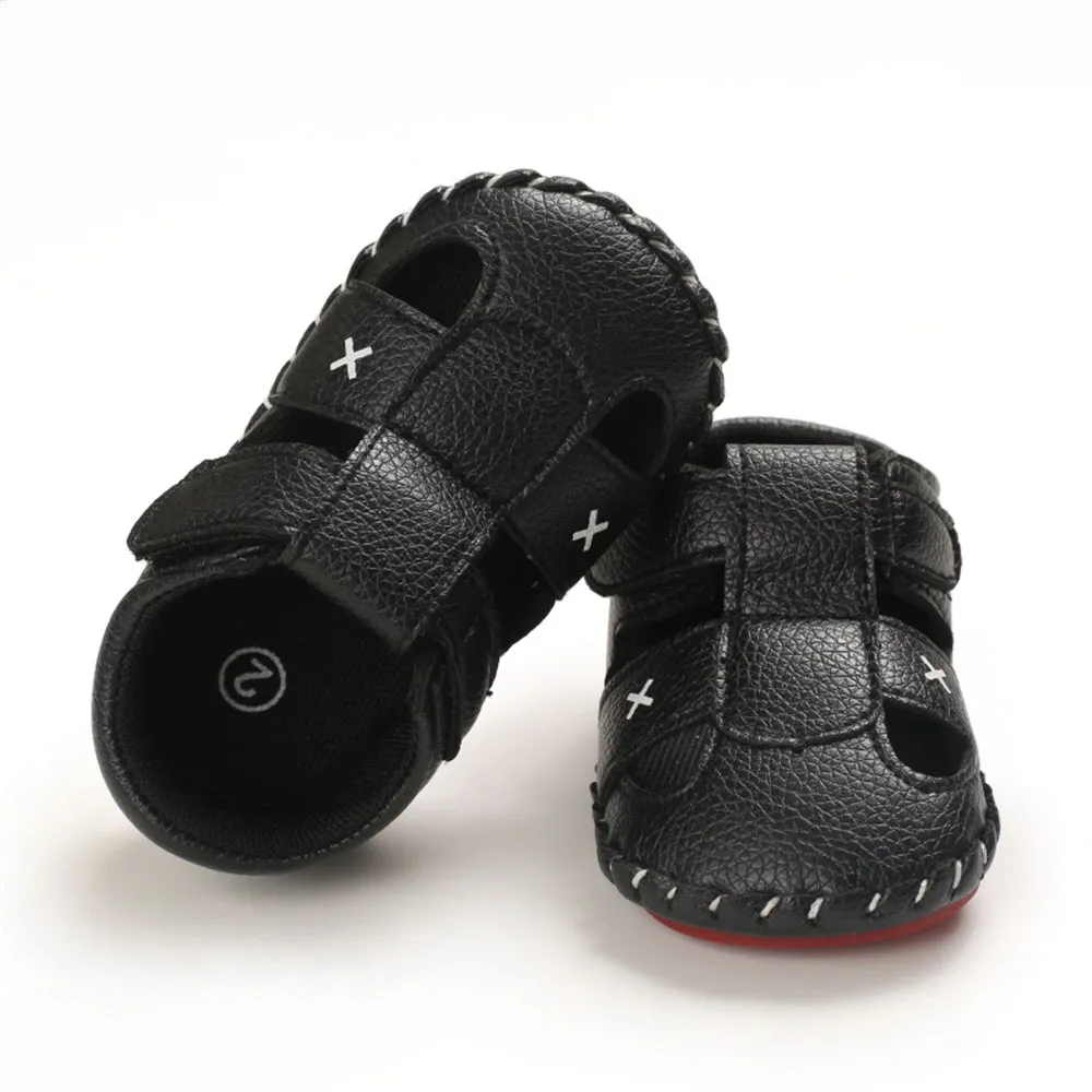 Baby Boys Solid Magic Tape Sandals Wholesale Child Shoes