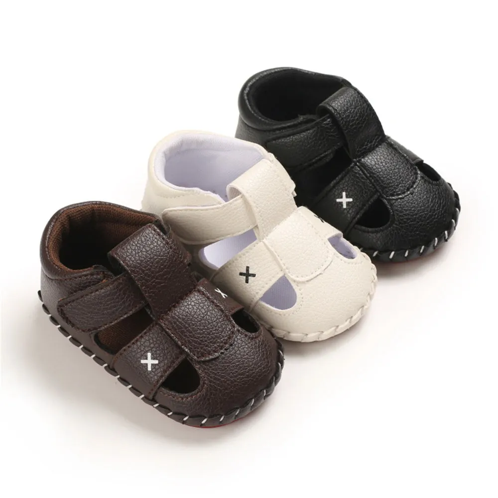 Baby Boys Solid Magic Tape Sandals Wholesale Child Shoes