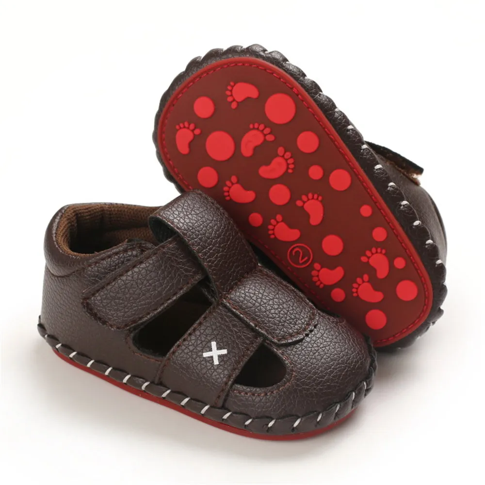 Baby Boys Solid Magic Tape Sandals Wholesale Child Shoes