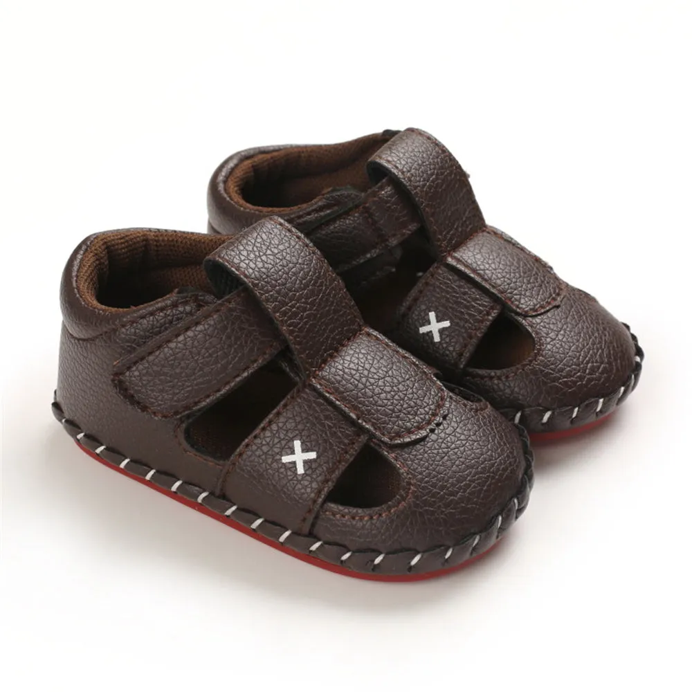 Baby Boys Solid Magic Tape Sandals Wholesale Child Shoes