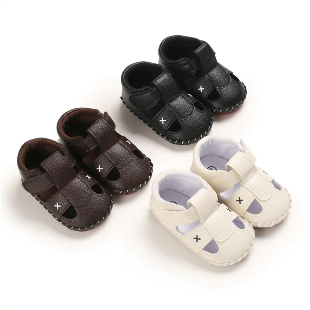 Baby Boys Solid Magic Tape Sandals Wholesale Child Shoes