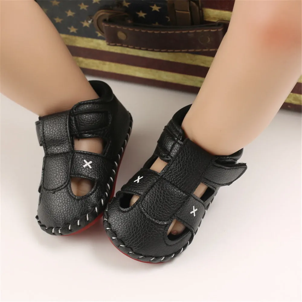 Baby Boys Solid Magic Tape Sandals Wholesale Child Shoes