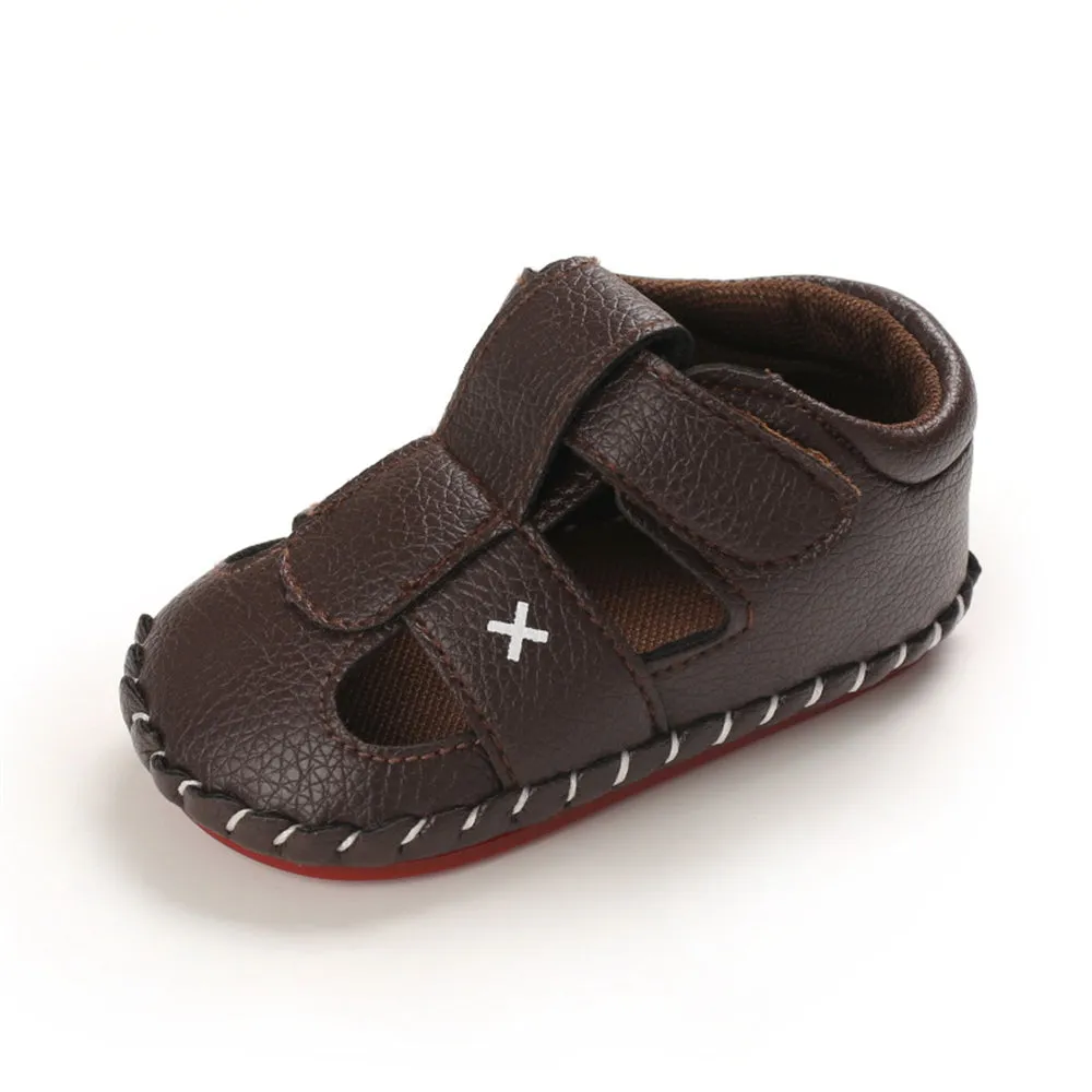 Baby Boys Solid Magic Tape Sandals Wholesale Child Shoes