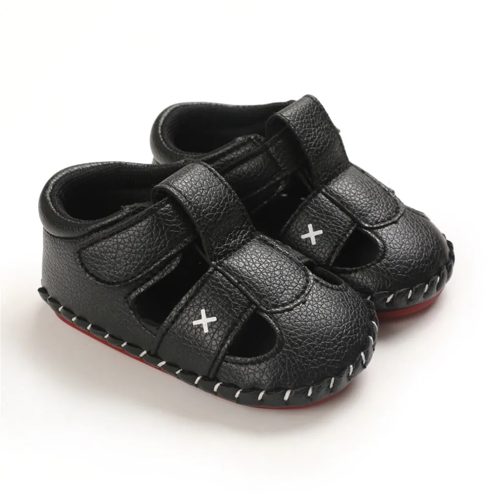 Baby Boys Solid Magic Tape Sandals Wholesale Child Shoes