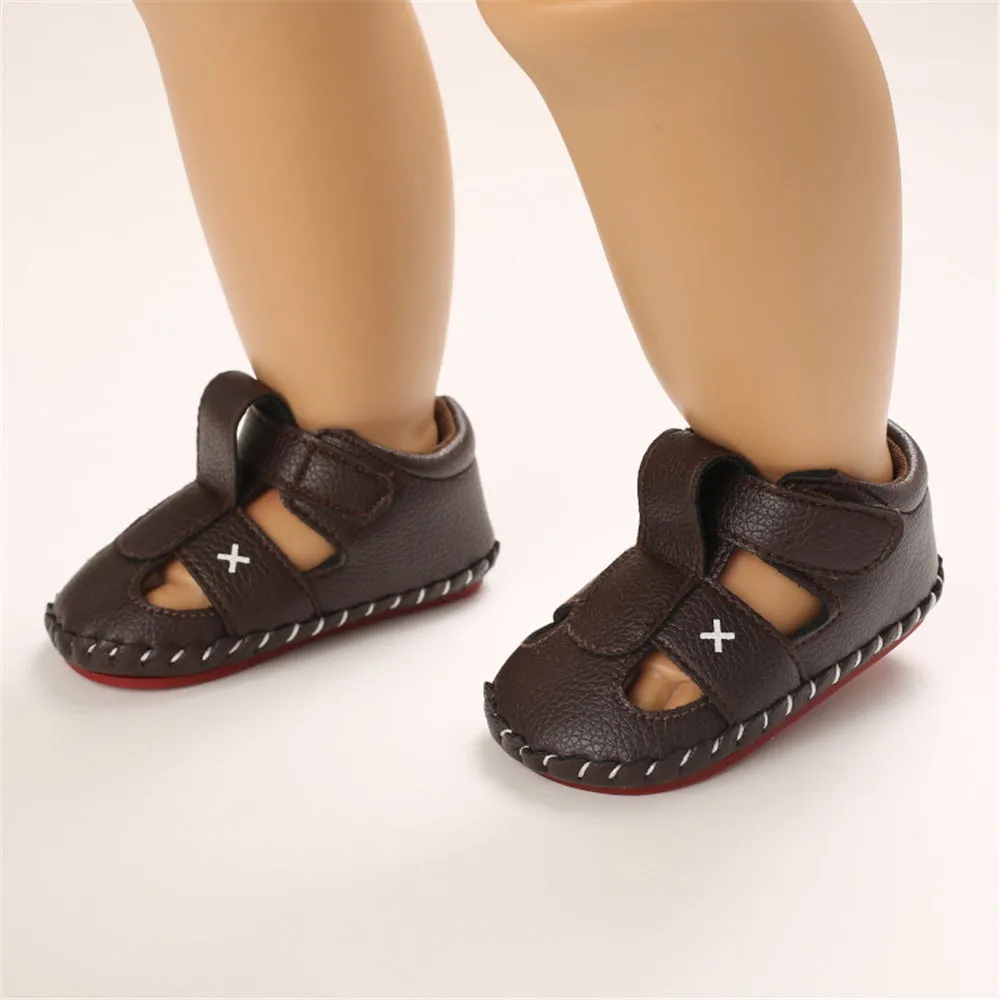 Baby Boys Solid Magic Tape Sandals Wholesale Child Shoes