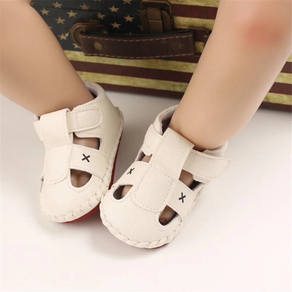 Baby Boys Solid Magic Tape Sandals Wholesale Child Shoes