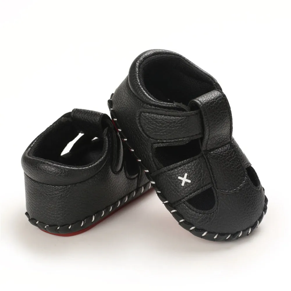 Baby Boys Solid Magic Tape Sandals Wholesale Child Shoes