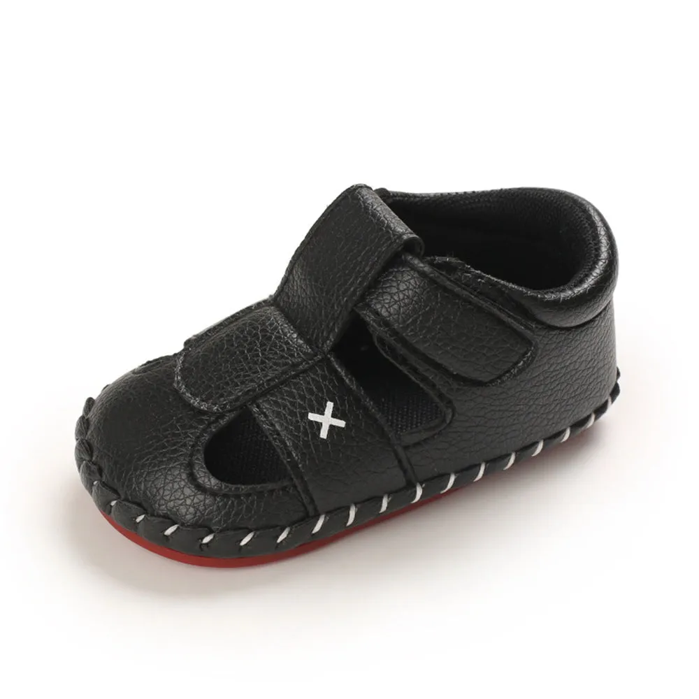 Baby Boys Solid Magic Tape Sandals Wholesale Child Shoes