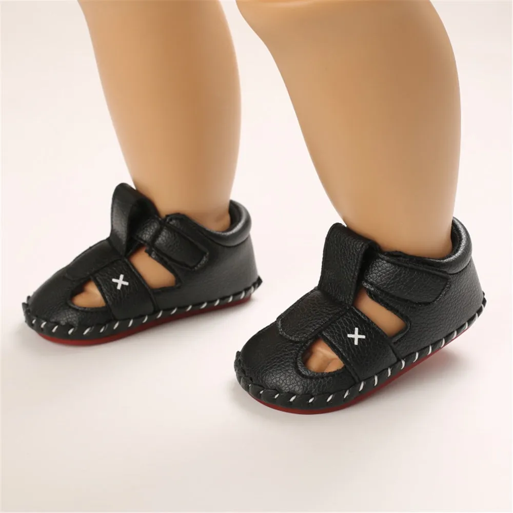 Baby Boys Solid Magic Tape Sandals Wholesale Child Shoes