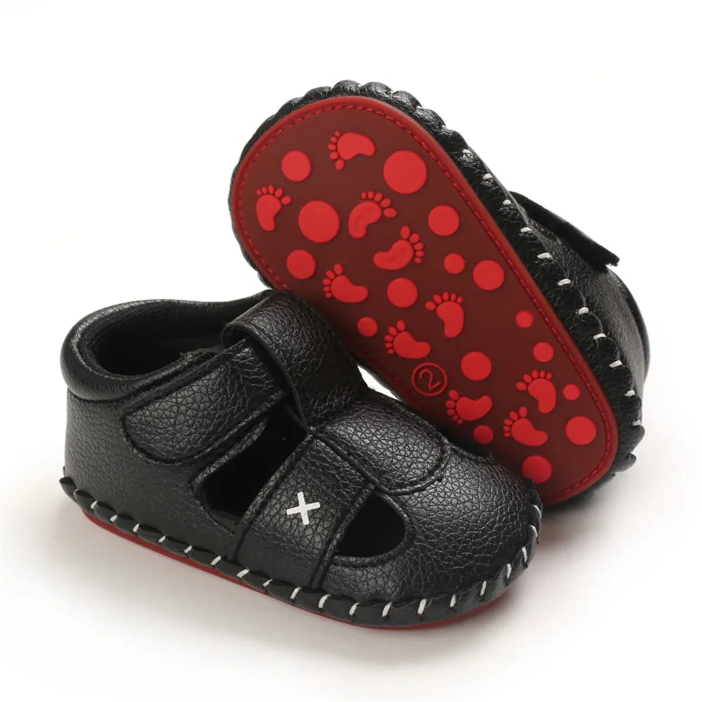 Baby Boys Solid Magic Tape Sandals Wholesale Child Shoes