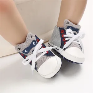 Baby Unisex Cartoon Lace Up Casual Sneakers Baby Boys Winter Shoes