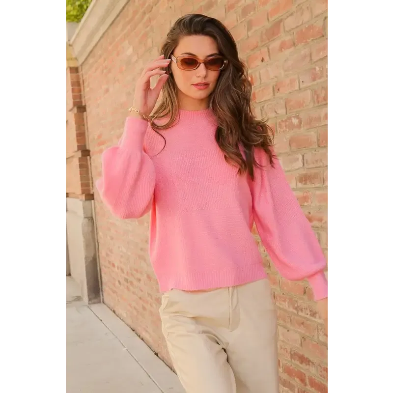 Balloon Puff Sleeve Sweater