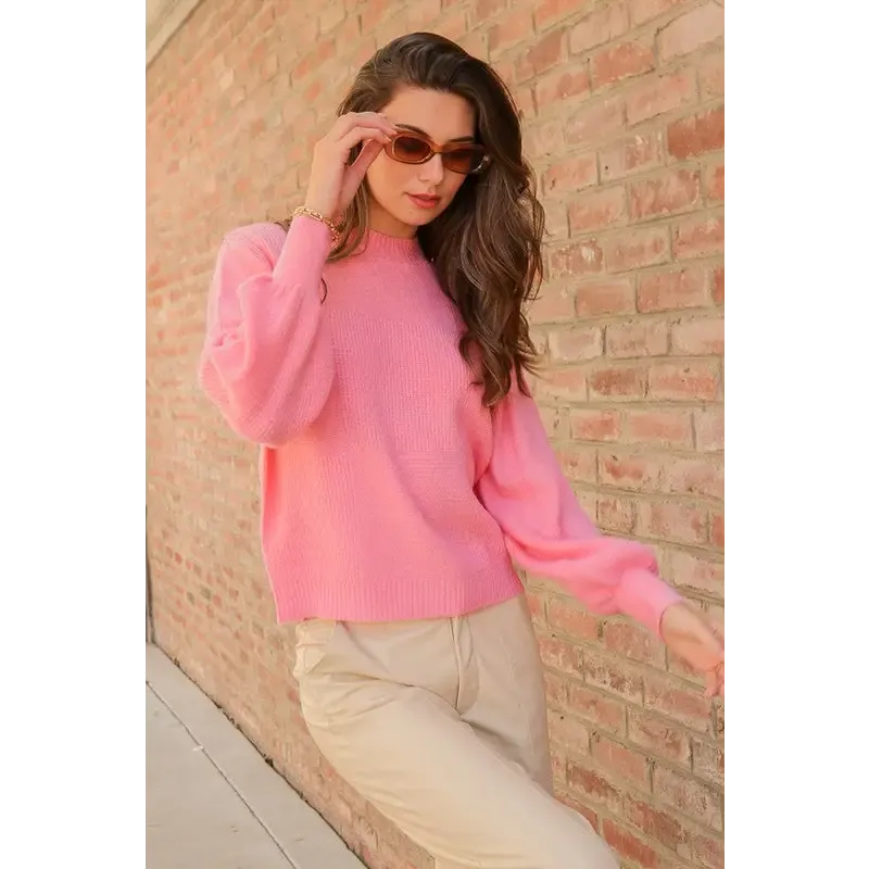 Balloon Puff Sleeve Sweater