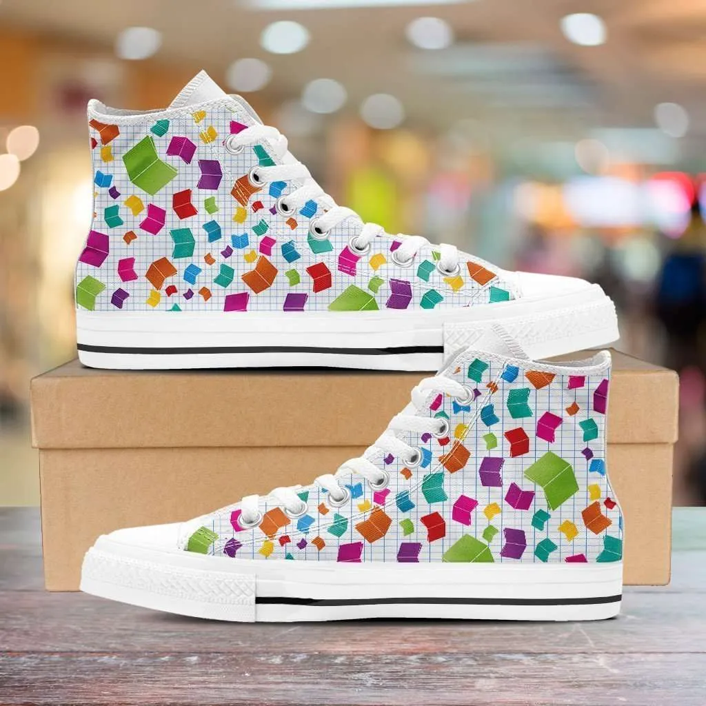 Books Canvas High Top Shoes
