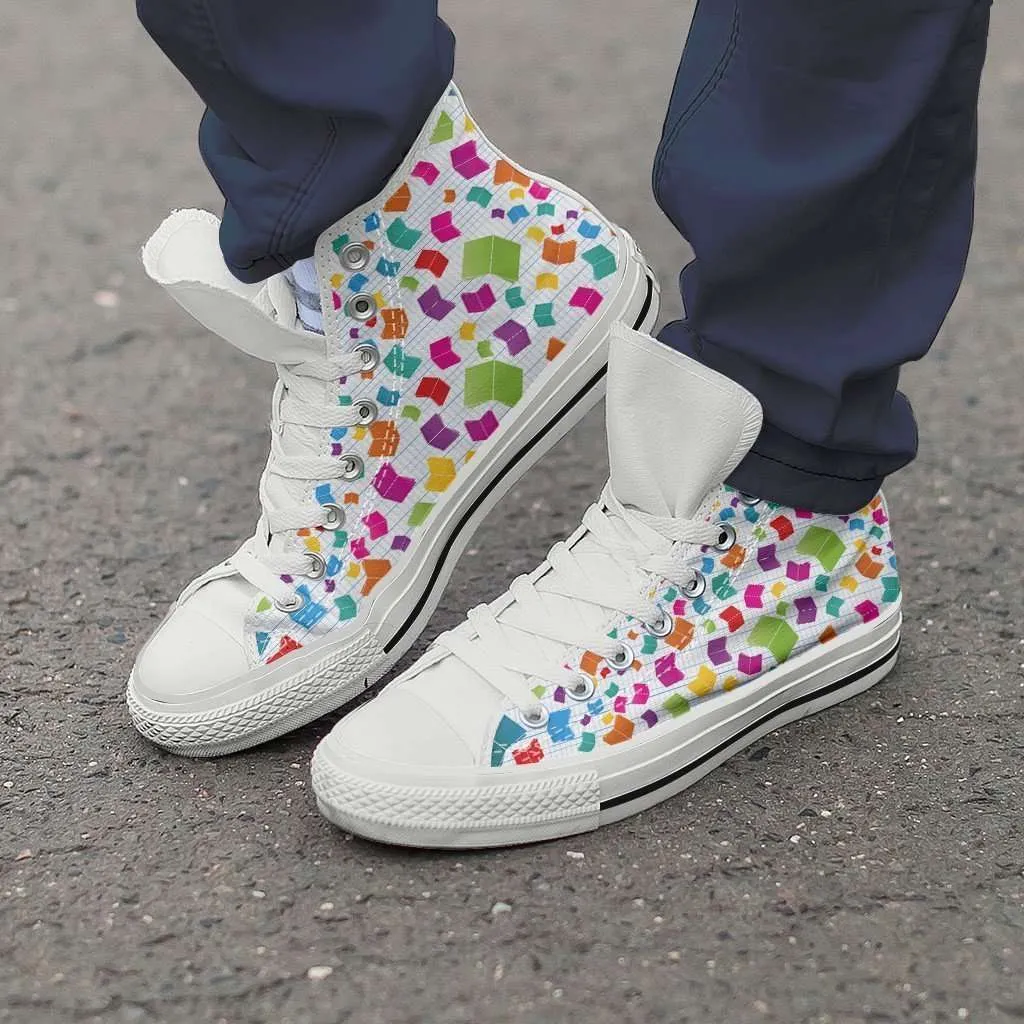 Books Canvas High Top Shoes