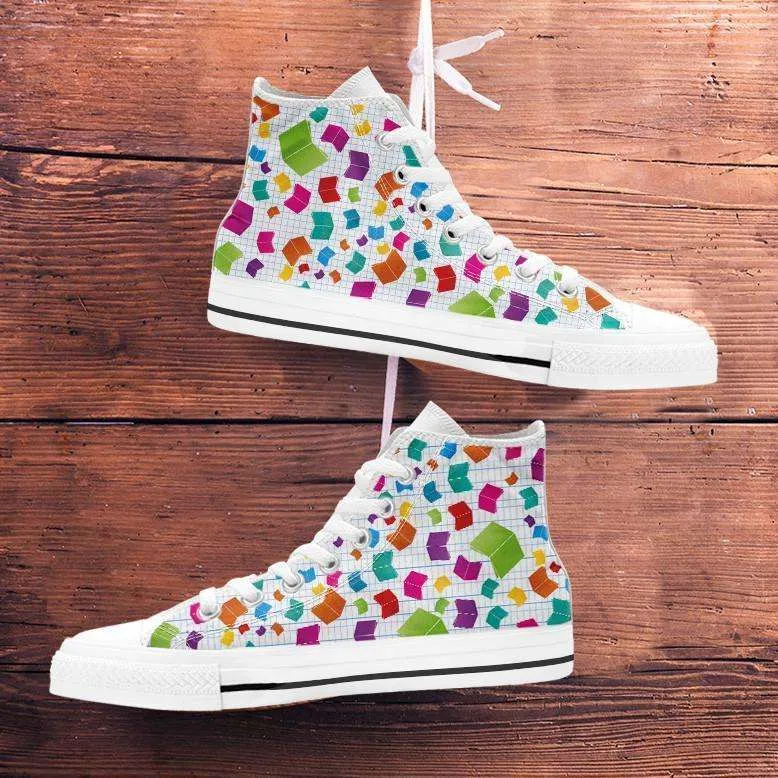Books Canvas High Top Shoes