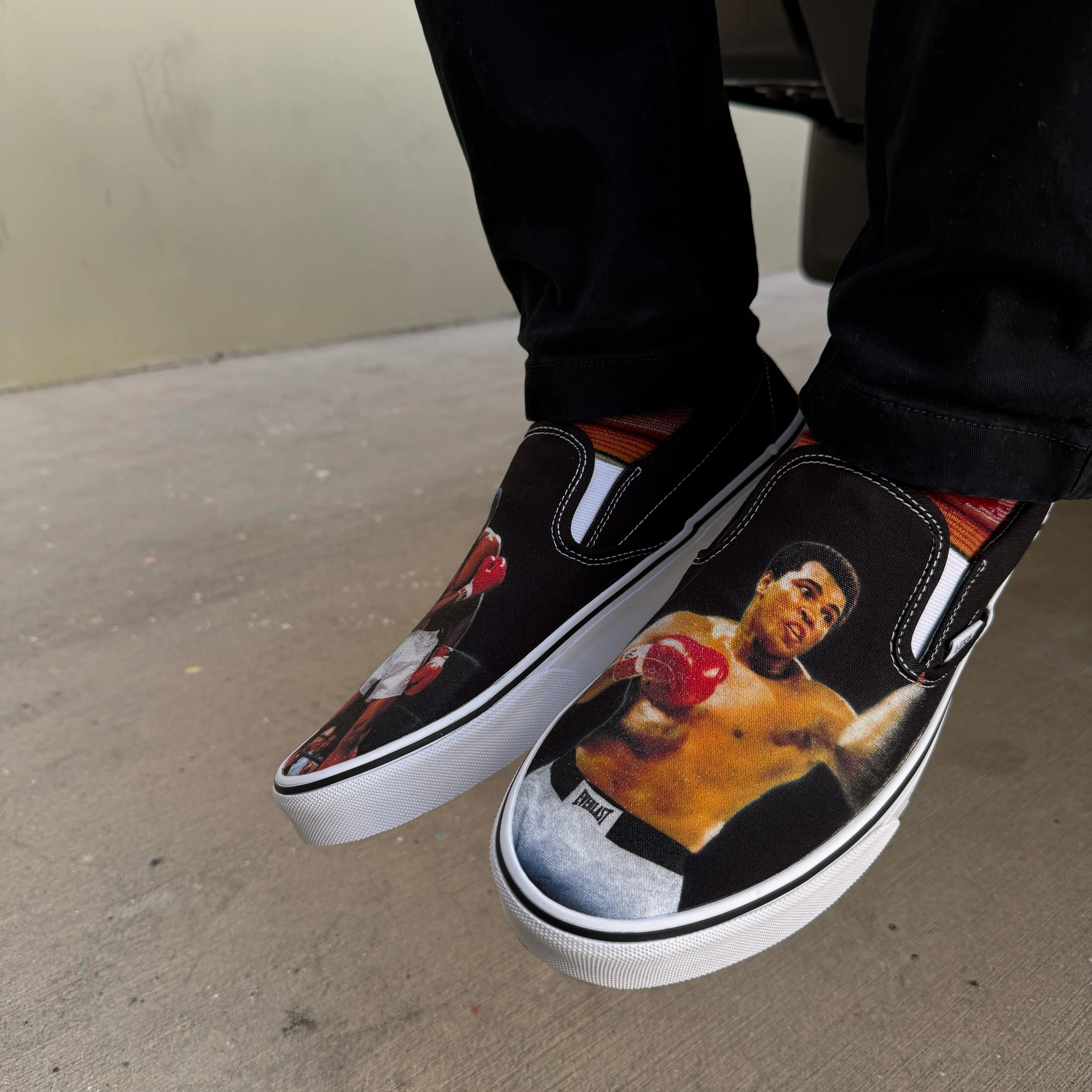 Boxing Champion Muhammad Ali Custom Slip On Vans Shoes