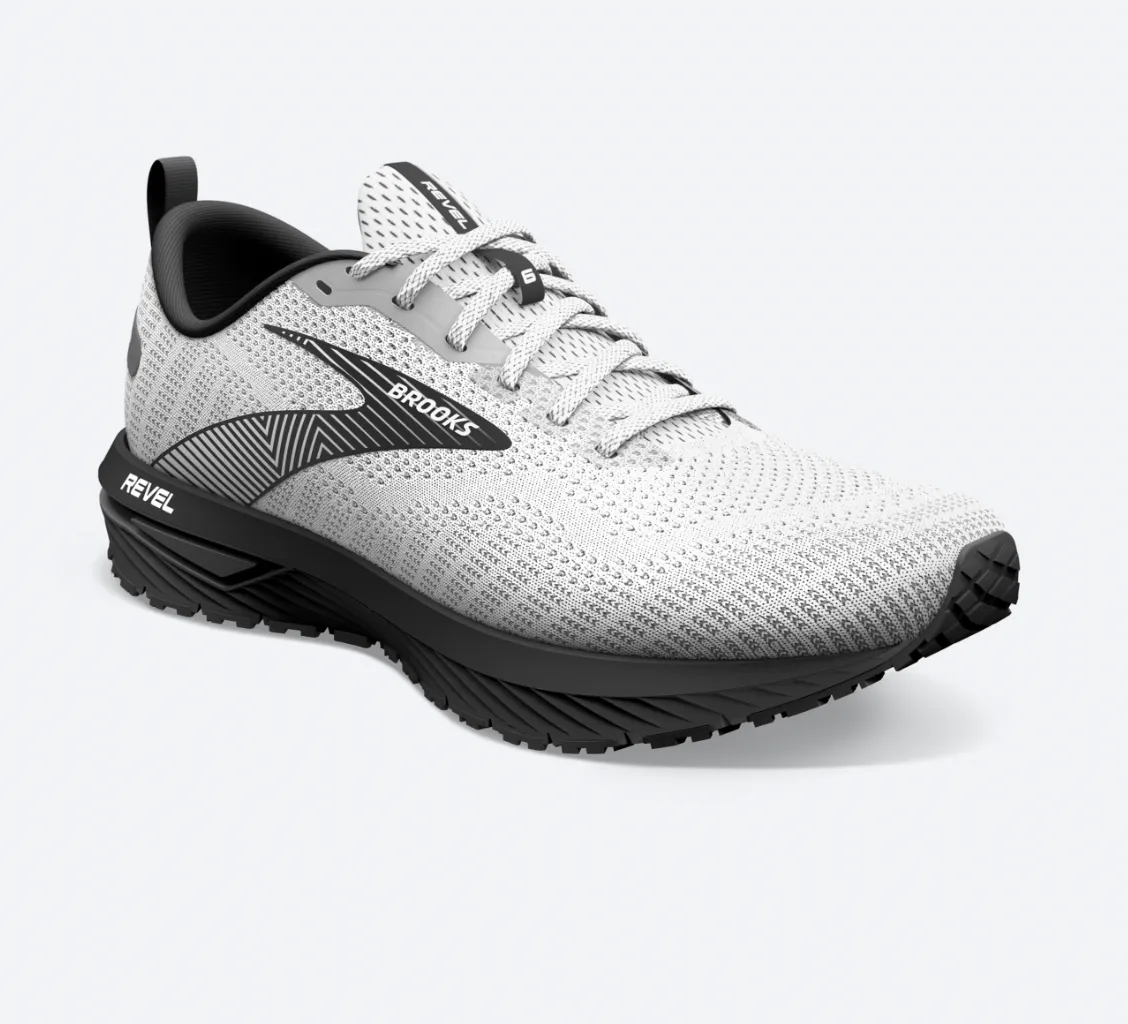 Brooks Revel 6 Men's Road Runners - White/Black