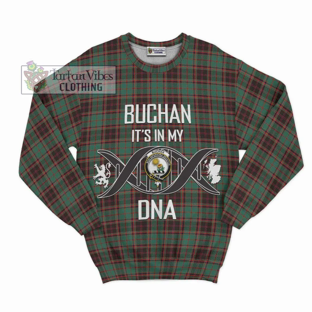 Buchan Ancient Tartan Sweatshirt with Family Crest DNA In Me Style