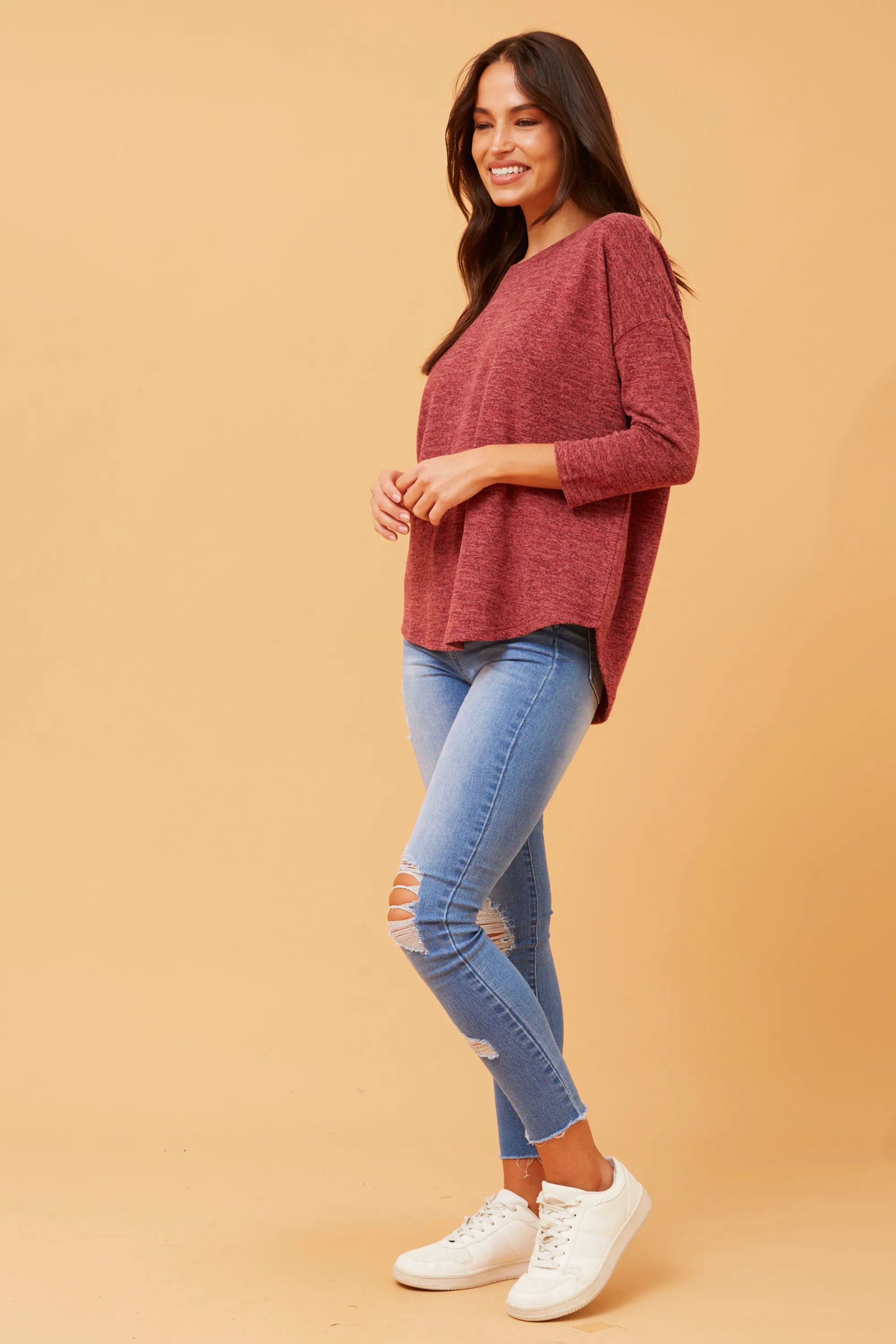 Caroline Morgan 3/4 Sleeve Top