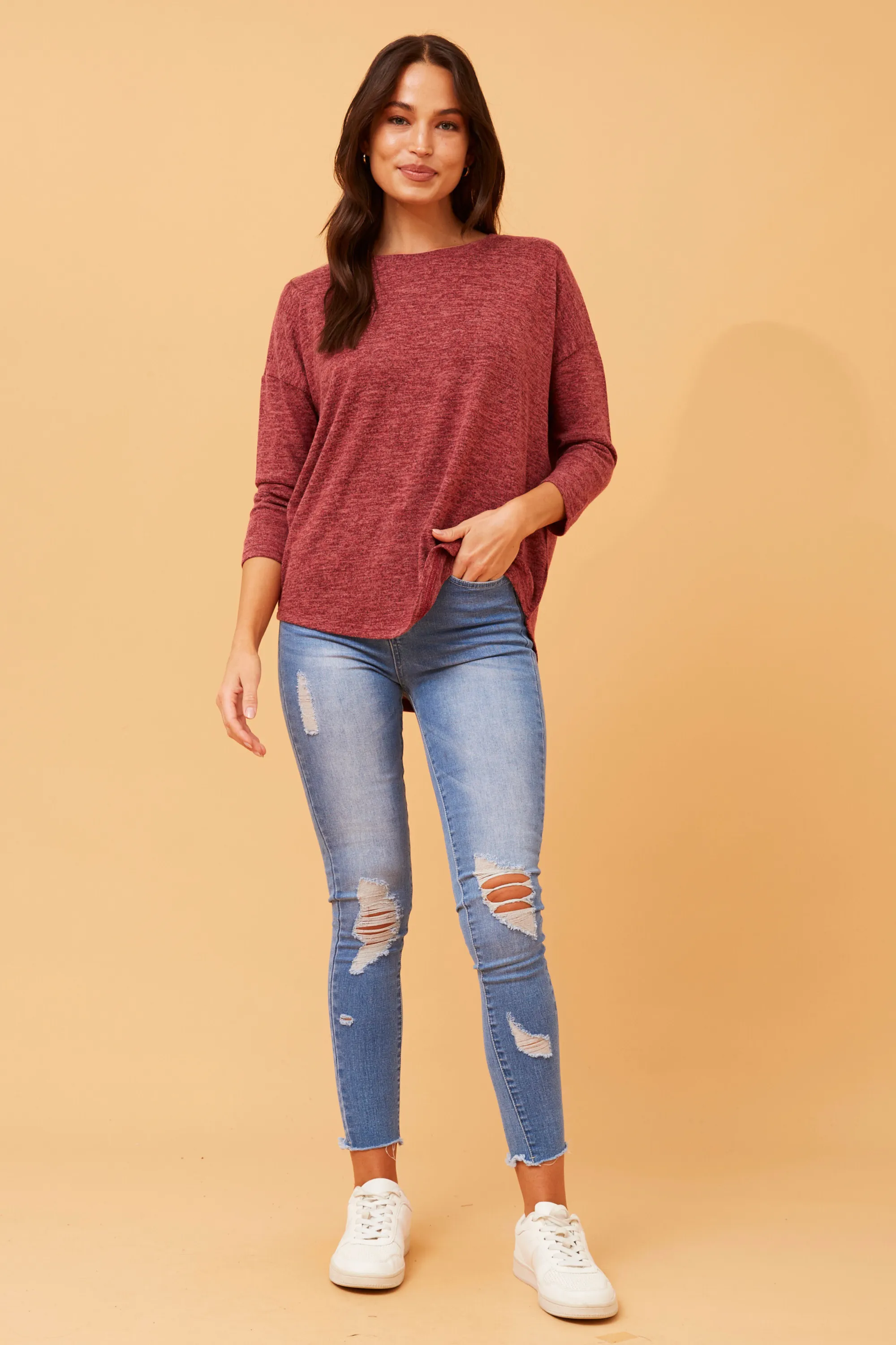 Caroline Morgan 3/4 Sleeve Top