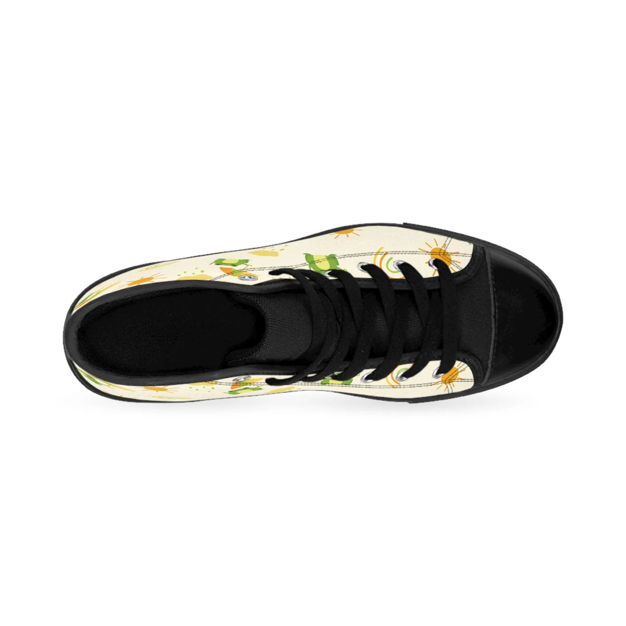 Childish Frogs with Umbrella Women's Classic Sneakers