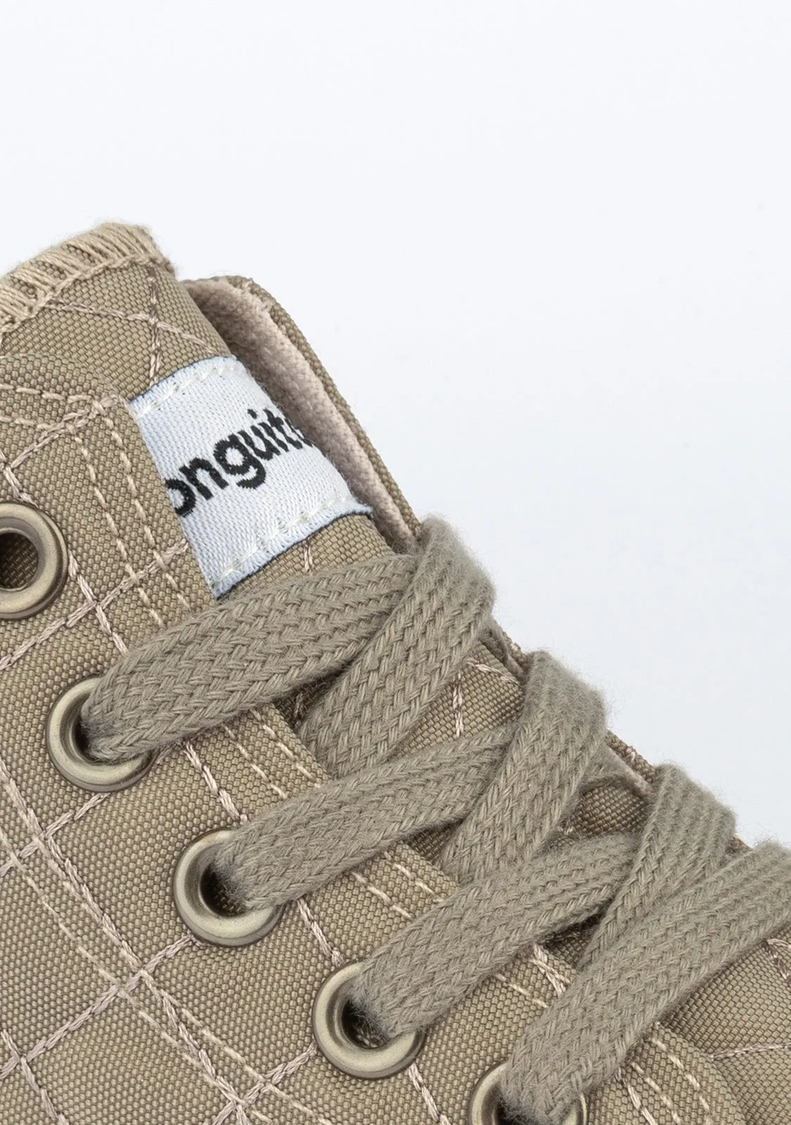 Child's Taupe Quilted Hi-Top Sneakers