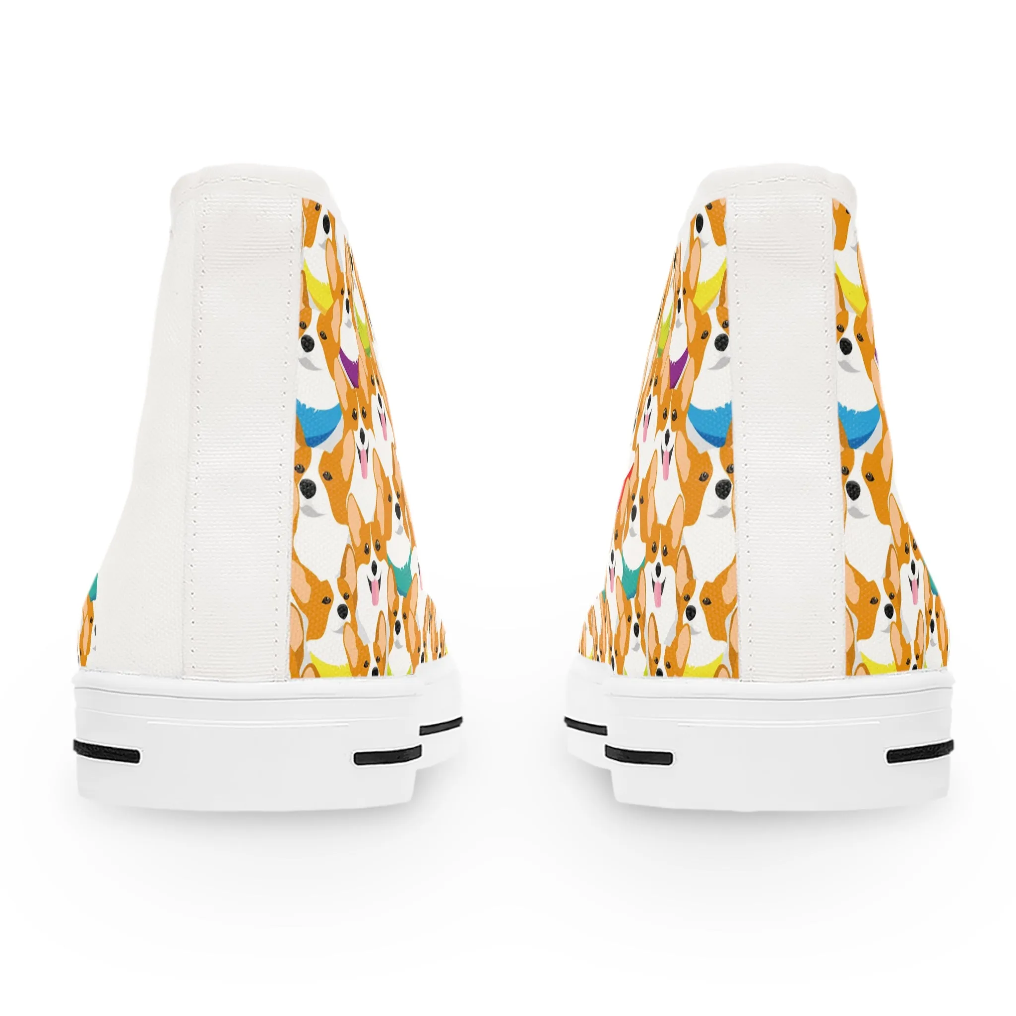 Colorful Corgi Dogs Women's High Top Sneakers