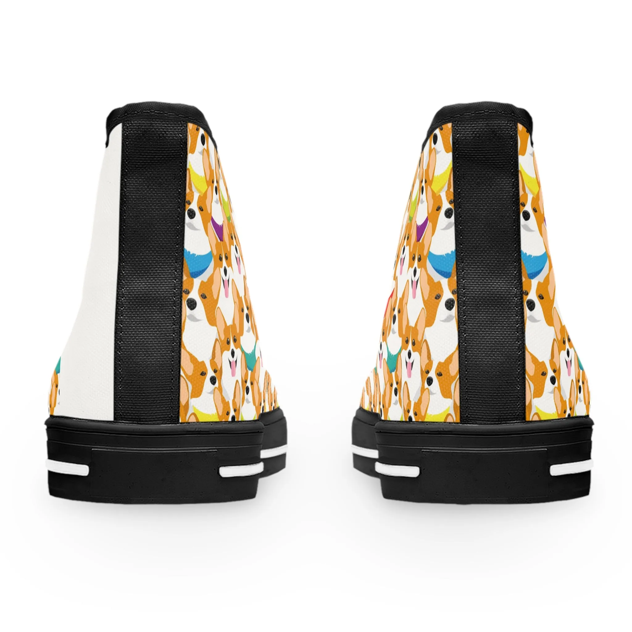 Colorful Corgi Dogs Women's High Top Sneakers