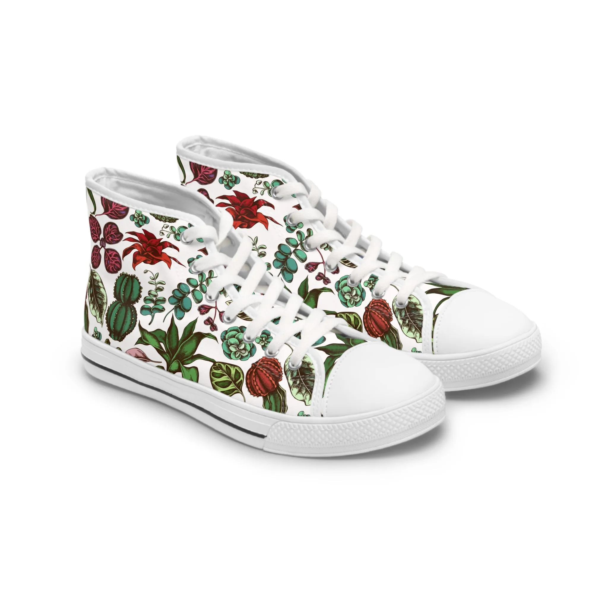 Colorful Fiddle Leaf Fig Women's High Top Sneakers
