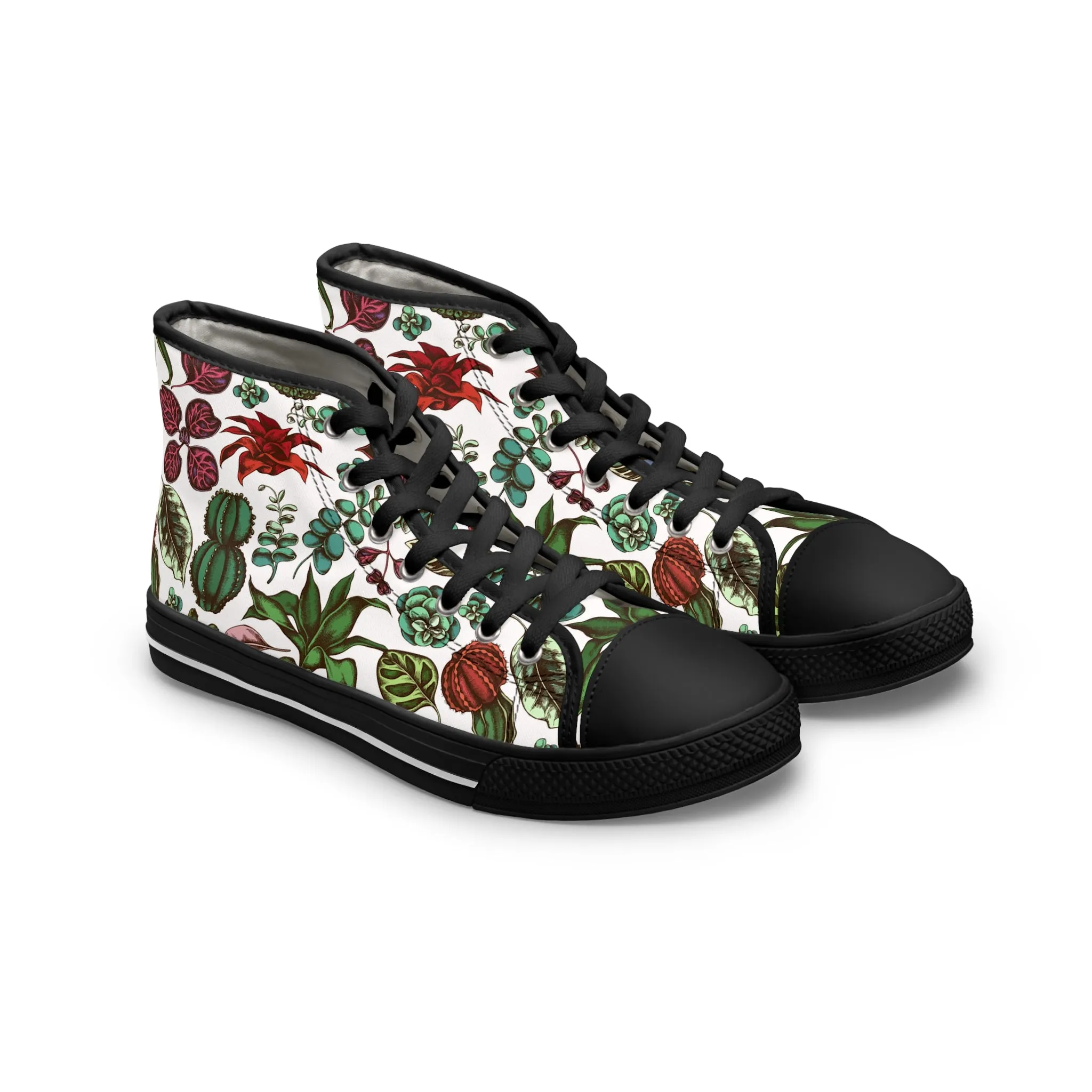 Colorful Fiddle Leaf Fig Women's High Top Sneakers