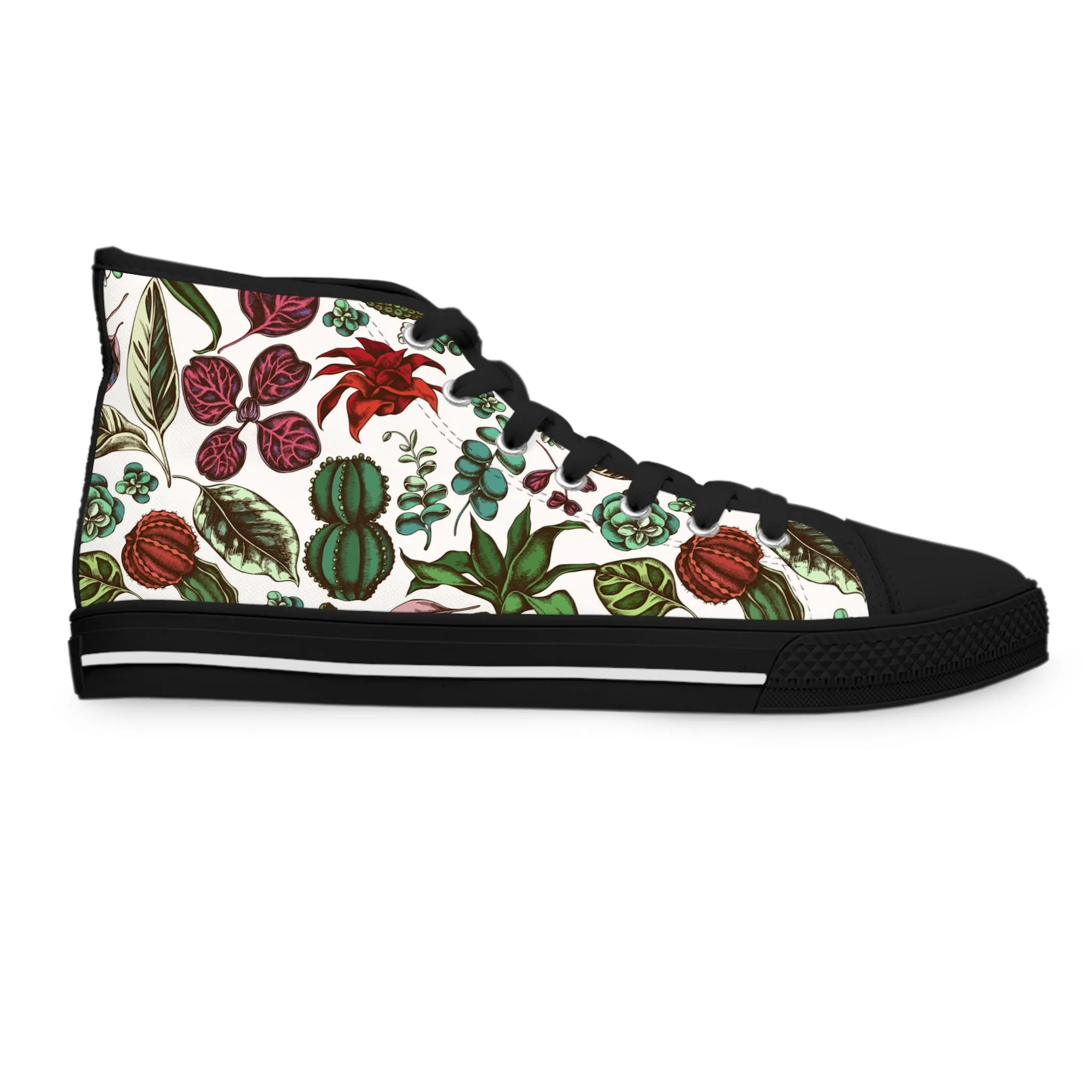 Colorful Fiddle Leaf Fig Women's High Top Sneakers
