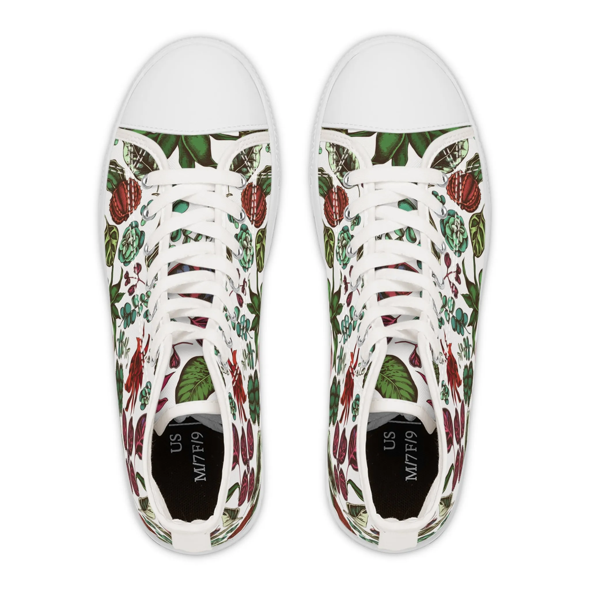 Colorful Fiddle Leaf Fig Women's High Top Sneakers