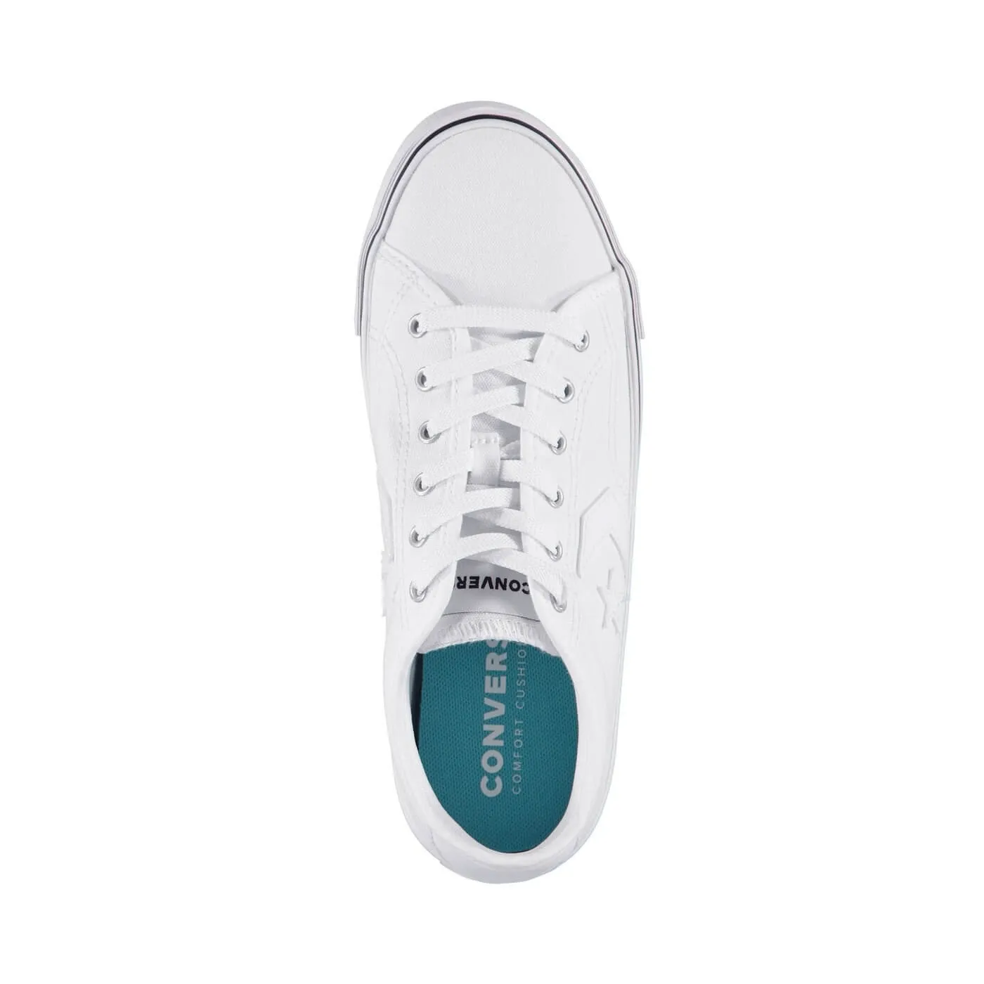 Converse Star Replay Star of the Show Unisex White Canvas Sneakers 7/8.5