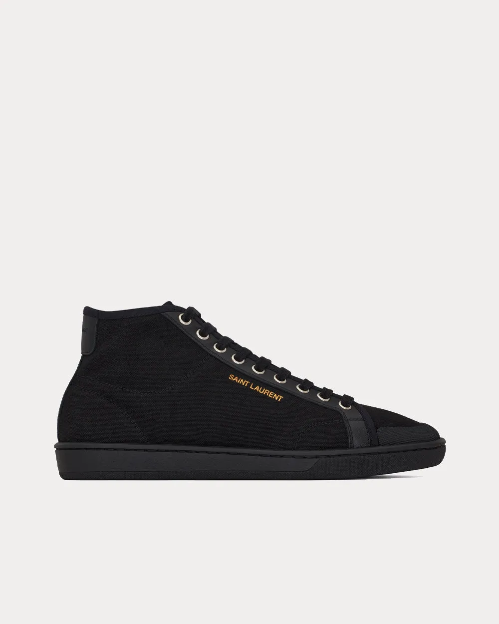 Court Classic Sl/39 Canvas And Leather Black High Top Sneakers