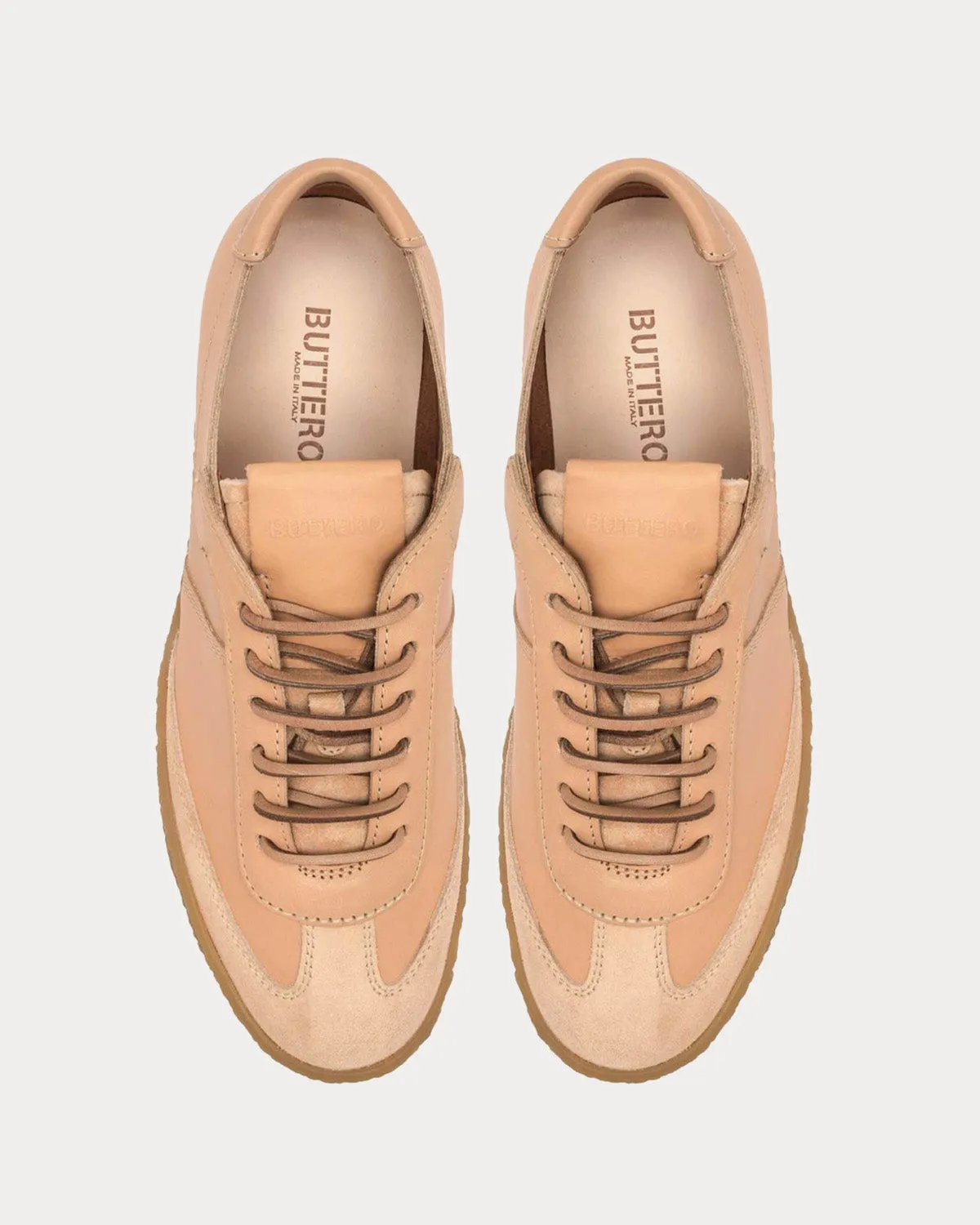 Crespo Leather Camel Brown Low Top Sneakers