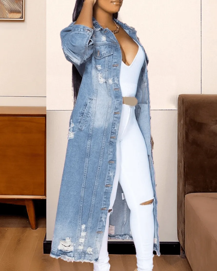 Distressed Jacket - Denim