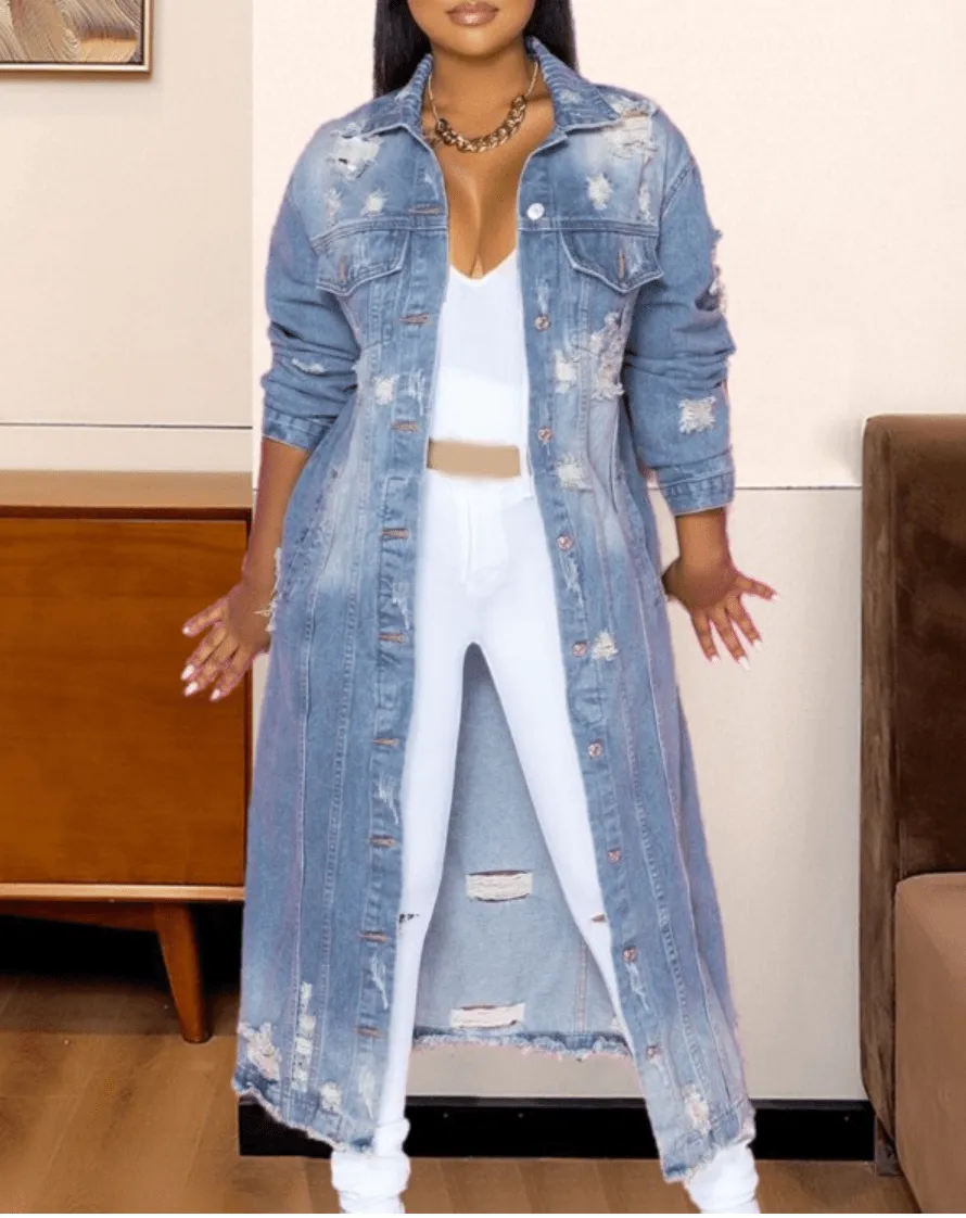 Distressed Jacket - Denim