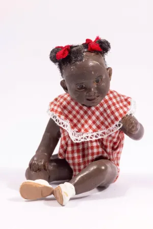 Dollhouse Miniature ~ Susan Scogin African American Baby Girl Doll